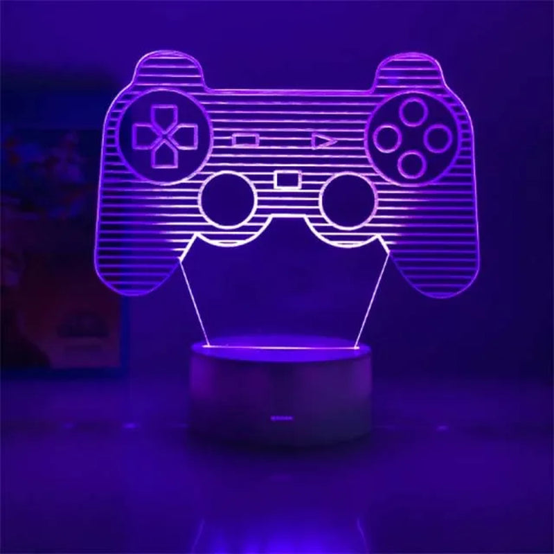 Vibrant 3D LED Gaming Lamp - USB Night Light for Kids & Gamers - Ideal Indoor Gift!