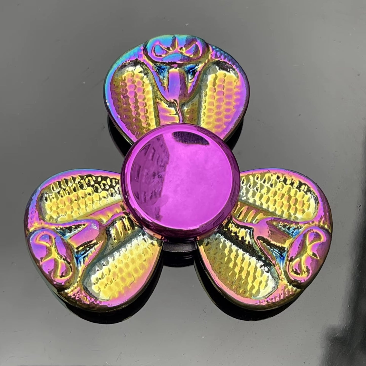 High-Speed Rainbow Fidget Spinner - Colorful Metal Hand Spinners for Stress Relief and Anxiety Management