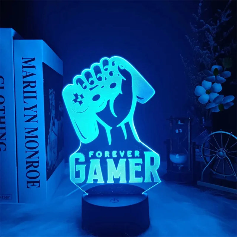 Vibrant 3D LED Gaming Lamp - USB Night Light for Kids & Gamers - Ideal Indoor Gift!