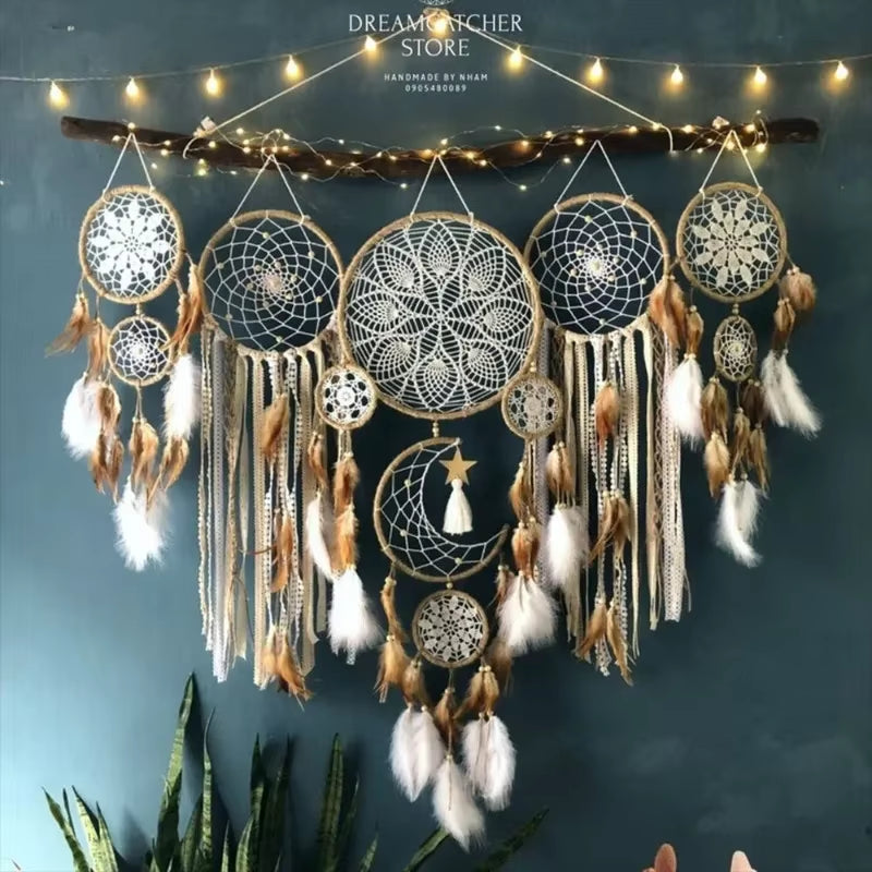 5-Piece Boho Dream Catcher Set - Macrame Wall Hangings for Kids' Nurseries, Your Sanctuary,  & Home Decor