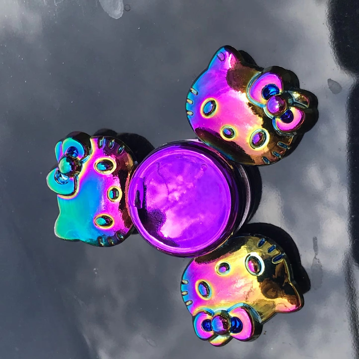 High-Speed Rainbow Fidget Spinner - Colorful Metal Hand Spinners for Stress Relief and Anxiety Management