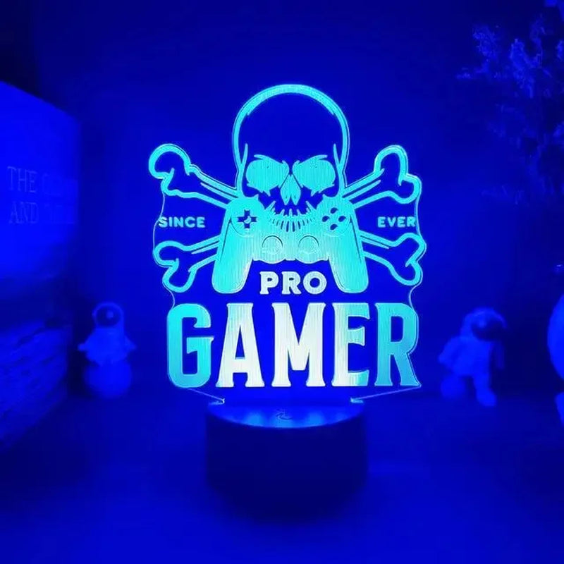 Vibrant 3D LED Gaming Lamp - USB Night Light for Kids & Gamers - Ideal Indoor Gift!