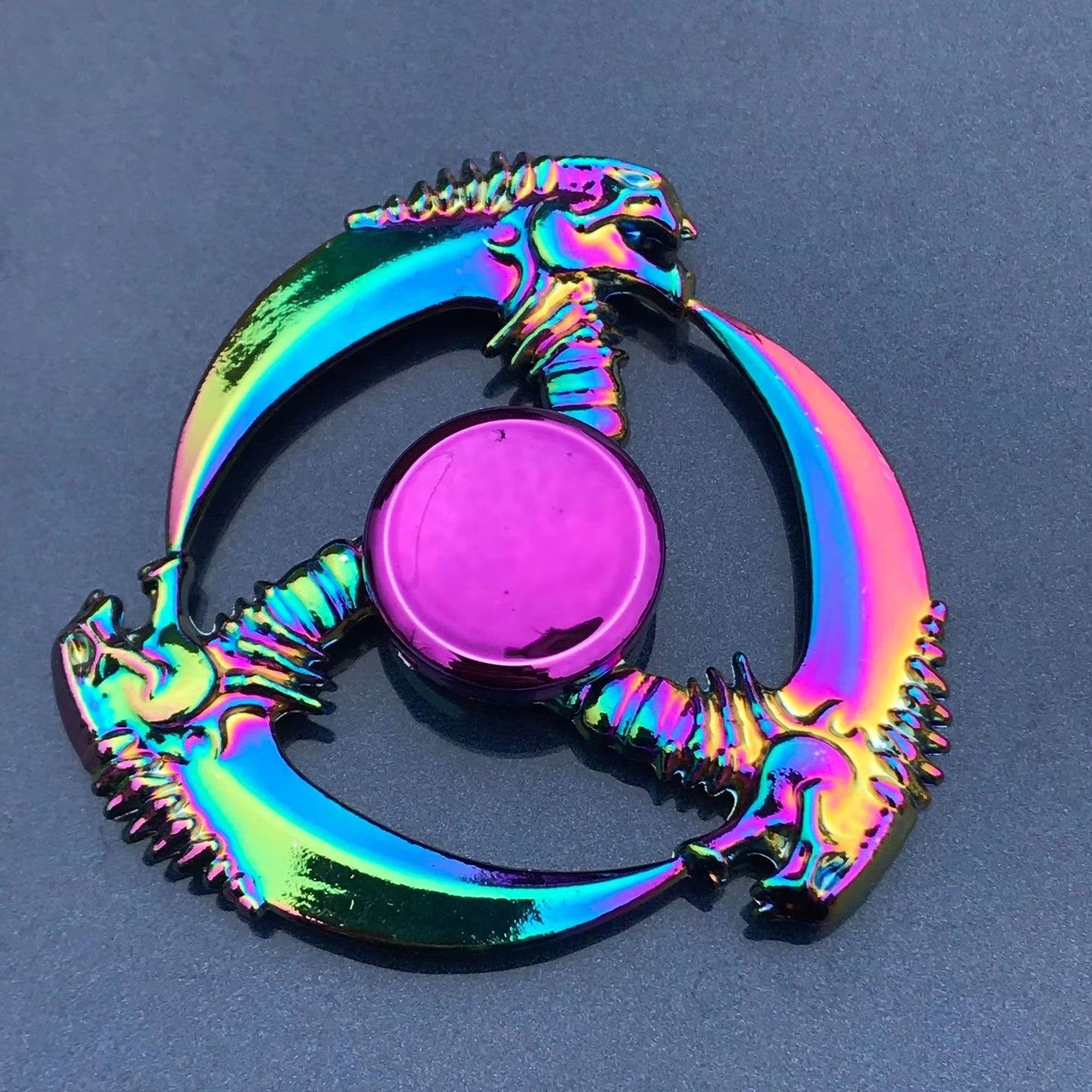 High-Speed Rainbow Fidget Spinner - Colorful Metal Hand Spinners for Stress Relief and Anxiety Management