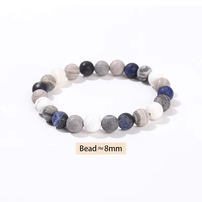 Natural Stone Eight Planets Bracelet for Men & Women - Chakra Energy Yoga Wristband Jewelry