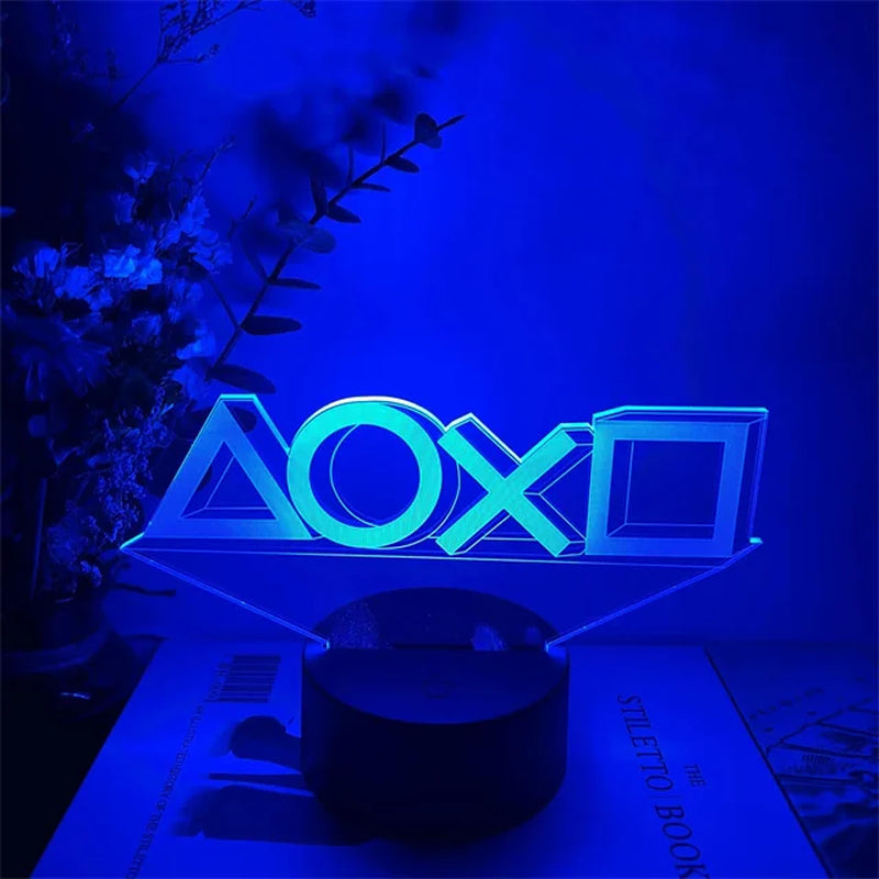 Vibrant 3D LED Gaming Lamp - USB Night Light for Kids & Gamers - Ideal Indoor Gift!